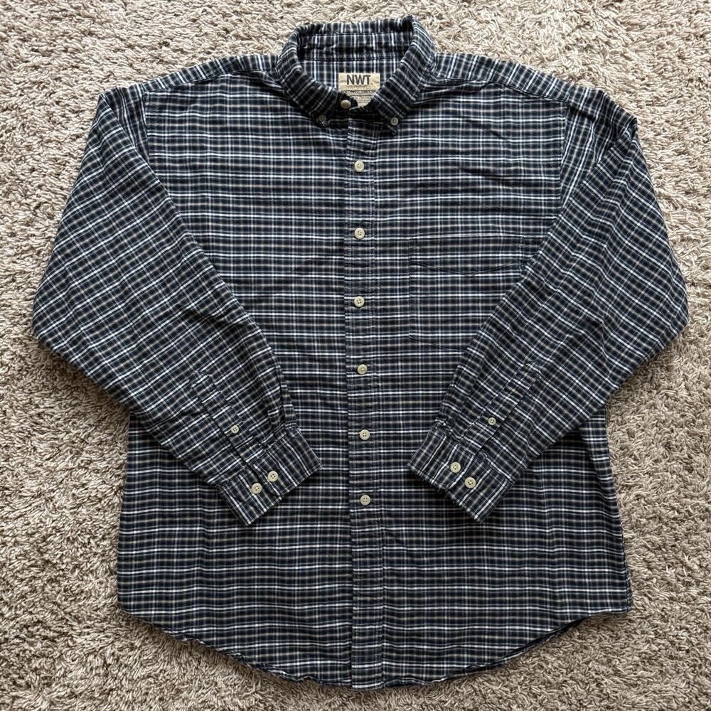 Vintage 90’s Northwest Territory Plaid LS Button Up Shirt Cotton Men’s Size L